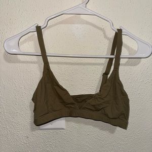 Skims Fits Everybody Triangle Bralette Green EUC